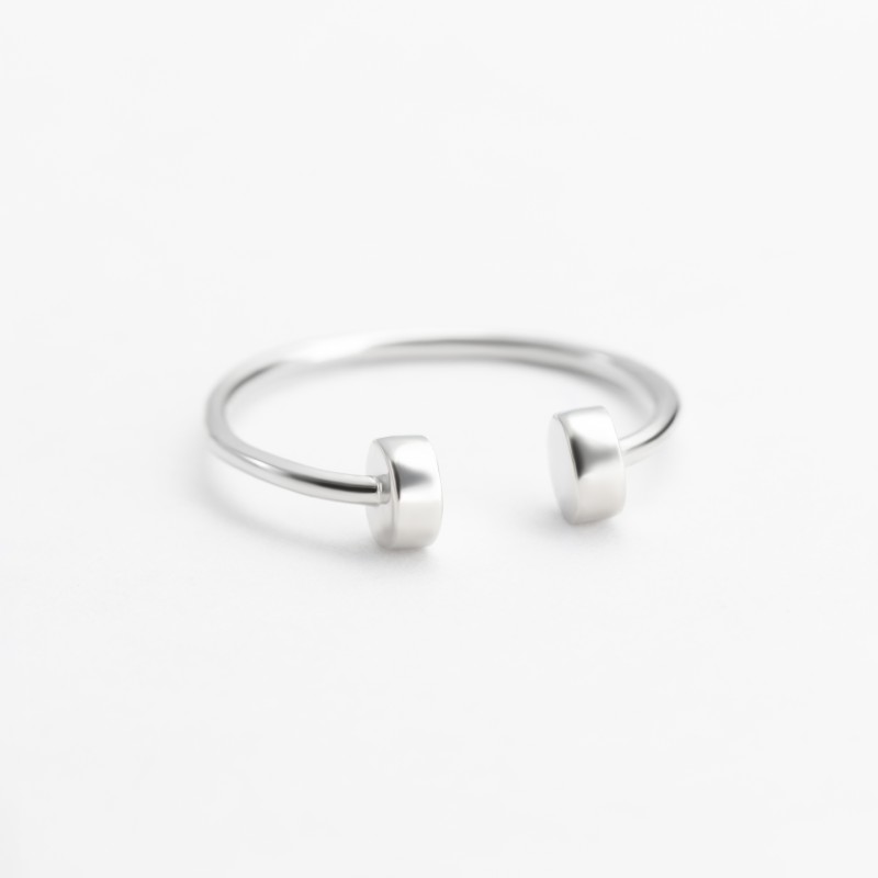 Серебряное кольцо с регулируемым размером Минимализм