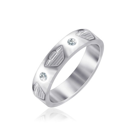 Серебряное кольцо с фианитами (К2Ф/477)