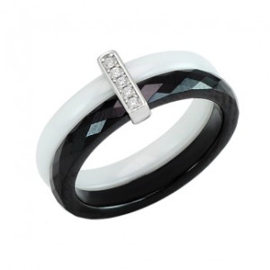Серебряное кольцо с фианитами (К2Ф(К2/1019)