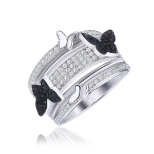 Серебряное кольцо с фианитами (КК2ФО/1125)