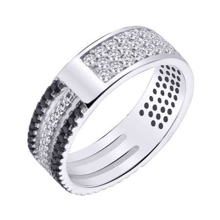 Серебряное кольцо с фианитами (КК2ФО/1193)