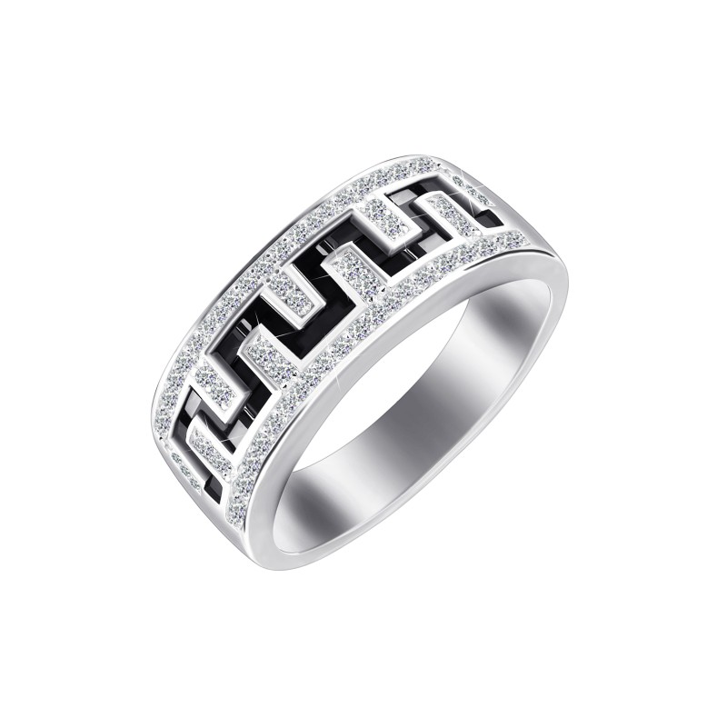 Серебряное кольцо с фианитами (КК2ФО/188)