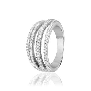 Серебряное кольцо с фианитами (К2Ф/233)