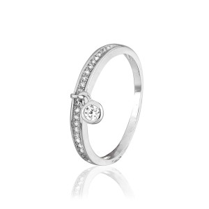 Серебряное кольцо с фианитами (К2Ф/265)