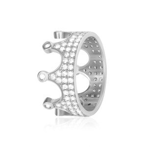 Серебряное кольцо с фианитами "Корона" (К2Ф/435)
