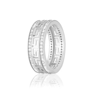 Серебряное кольцо с фианитами (К2Ф/462)