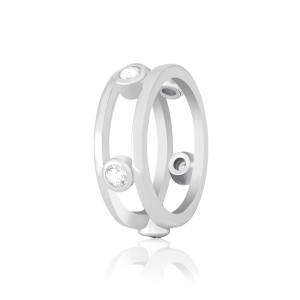 Серебряное кольцо с фианитами (К2Ф/469)