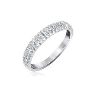 Серебряное кольцо с фианитами (К2Ф/763)