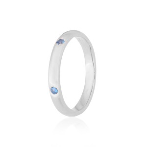 Серебряное кольцо с синими фианитами (К2ФС/812)