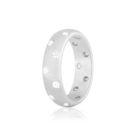 Серебряное кольцо с фианитами (КК2Ф/198)