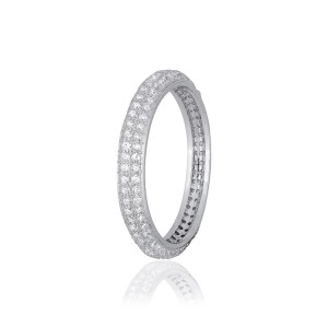 Серебряное кольцо с фианитами (КК2Ф/200)