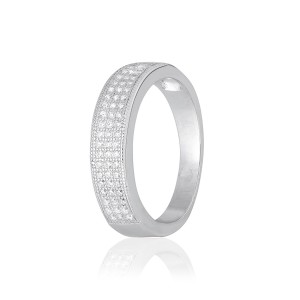 Серебряное кольцо с фианитами (КК2Ф/203)