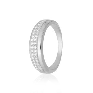 Серебряное кольцо с фианитами (КК2Ф/215)
