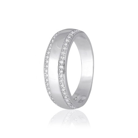 Серебряное кольцо с фианитами (КК2Ф/233)