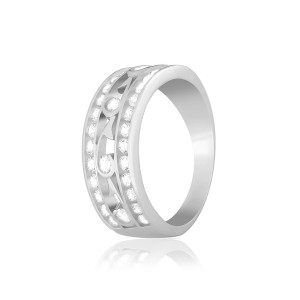 Серебряное кольцо с фианитами (КК2Ф/241)