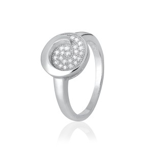 Серебряное кольцо с фианитами (КК2Ф/425)