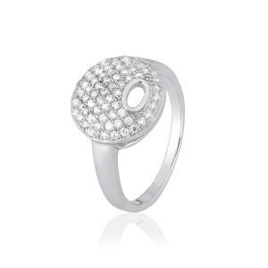 Серебряное кольцо с фианитами (КК2Ф/466)