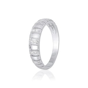 Серебряное кольцо с фианитами (КК2Ф/495)