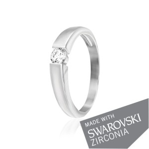 Серебряное кольцо с цирконием SWAROVSKI ZIRCONIA (КК2С/264)