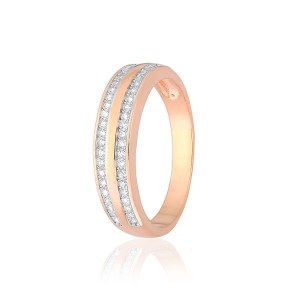 Серебряное кольцо в позолоте с фианитами (КК3Ф/225)