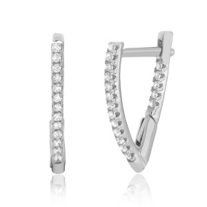 Срібні сережки з фіанітами (С2Ф/180)