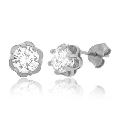 Срібні сережки з фіанітами (СК2Ф/414)