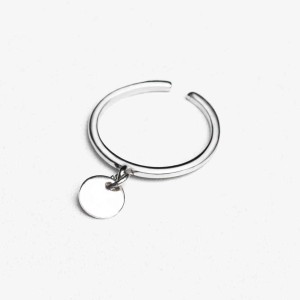 Серебряное кольцо на фалангу с подвеской
