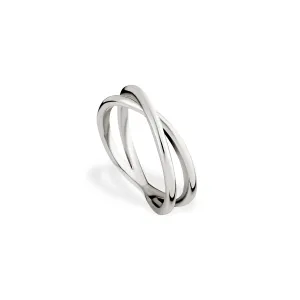 Серебряное кольцо серебряное родированное без вставок