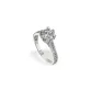 Серебряное кольцо на свадьбу с белыми фианитами