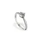 Серебряное кольцо на свадьбу с одним камнем