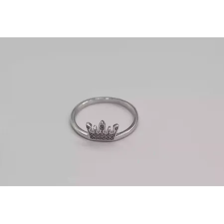 Срібна каблучка корона