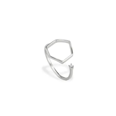 Серебряное кольцо необычной геометрической формы