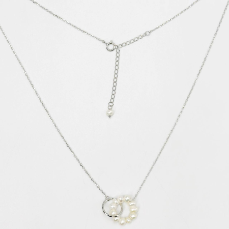 Срібне колье зі вставкою Sea Shell Pearl