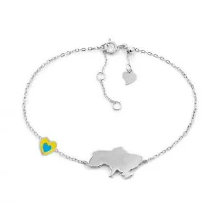 Серебряный браслет со вставкой эмаль