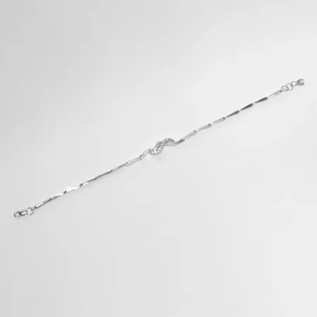 Срібний браслет зі вставкою фіаніт