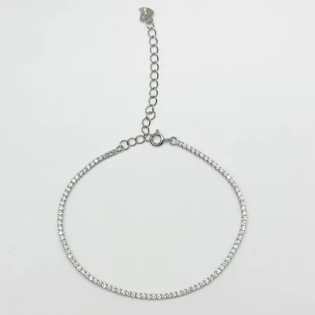 Серебряный браслет со вставкой фианит