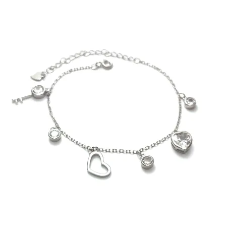 Срібний браслет зі вставками з білого фіаніту