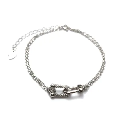 Срібний браслет зі вставкою фіаніт