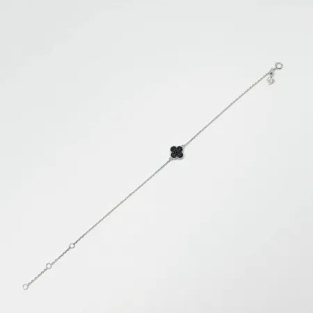 Срібний браслет в стилі 'Van Cleef & Arpels' зі вставкою фіаніт