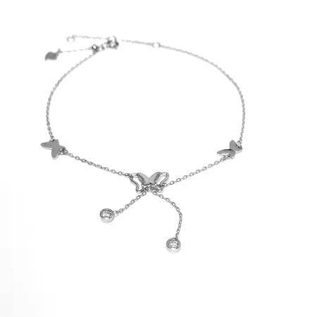 Серебряный браслет со вставкой фианит