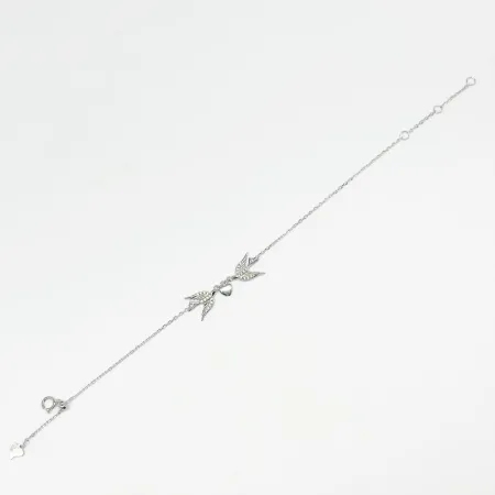 Срібний браслет зі вставкою фіаніт