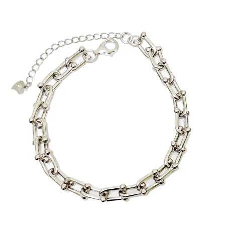 Срібний браслет 'Карабіни'