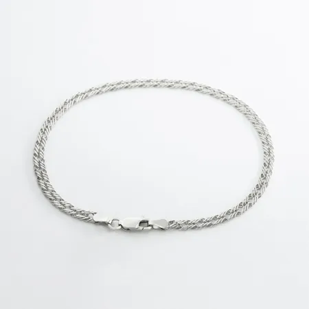 Серебряный браслет, тройной ромб (814Р)