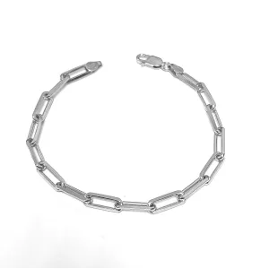 Серебряный браслет, плетение Венеция длинная