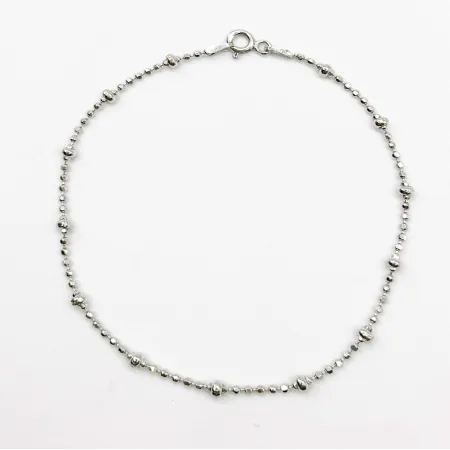 Браслет серебряный цепной 'Бусина'