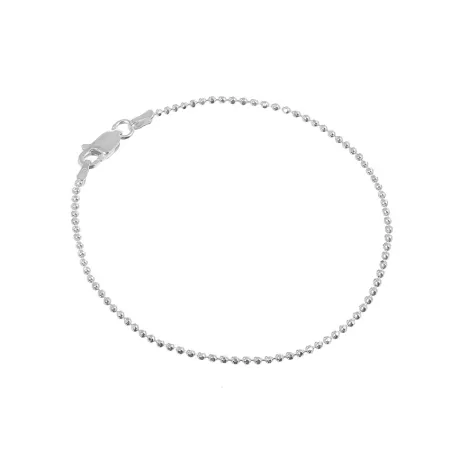 Браслет серебряный цепной 'Бусина'