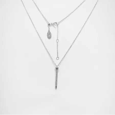 Серебряное колье в стиле 'Cartier' с фианитами