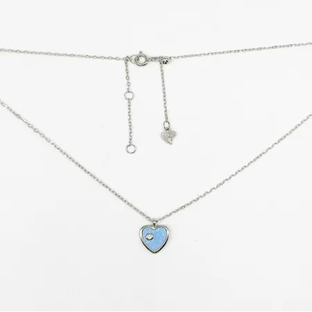 Срібне кольє зі вставкою опал