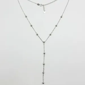 Срібне кольє родоване