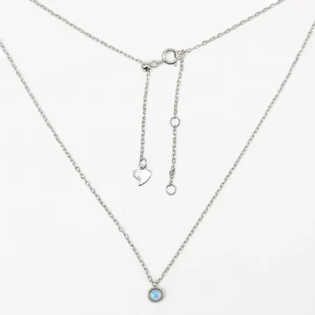 Срібне кольє зі вставкою опал